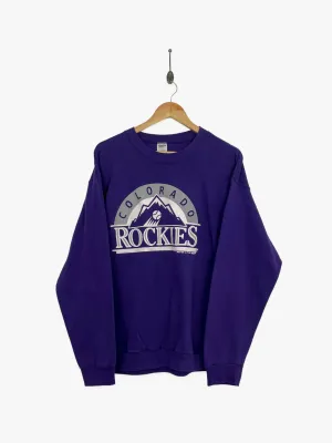 1991 Colorado Rockies MLB USA Made Lightweight Vintage Sweatshirt Size 10