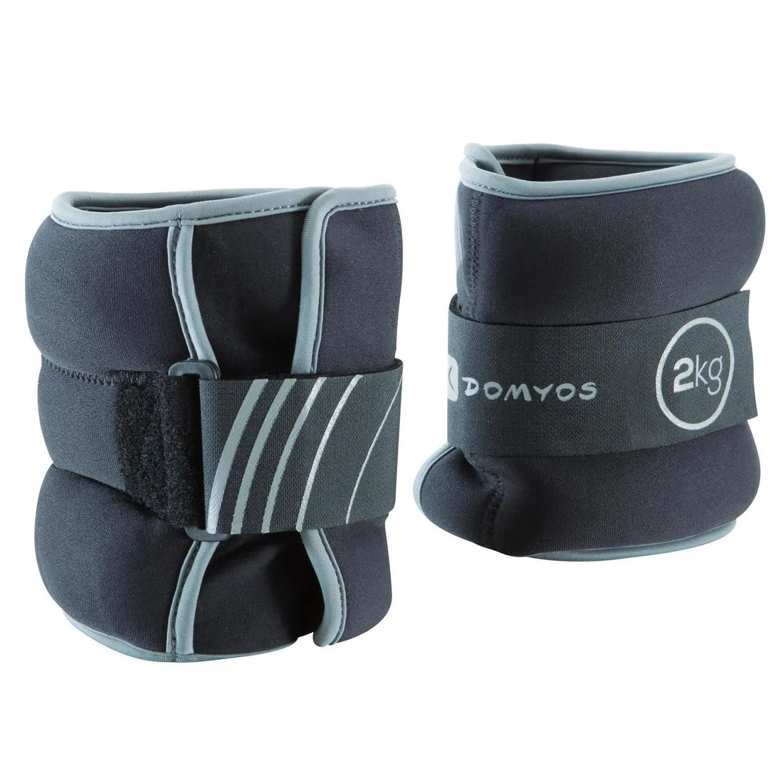 2 kg Wrist / Ankle Weights Twin-Pack - Grey