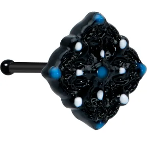 20 Gauge 1/4 Black Lacy Rhombus Nose Bone