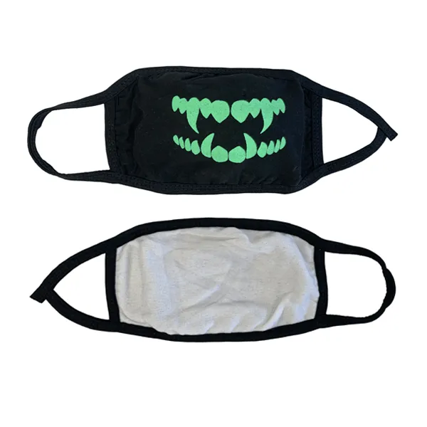 3 Pieces: Glow Teeth Cotton Fashion Mask