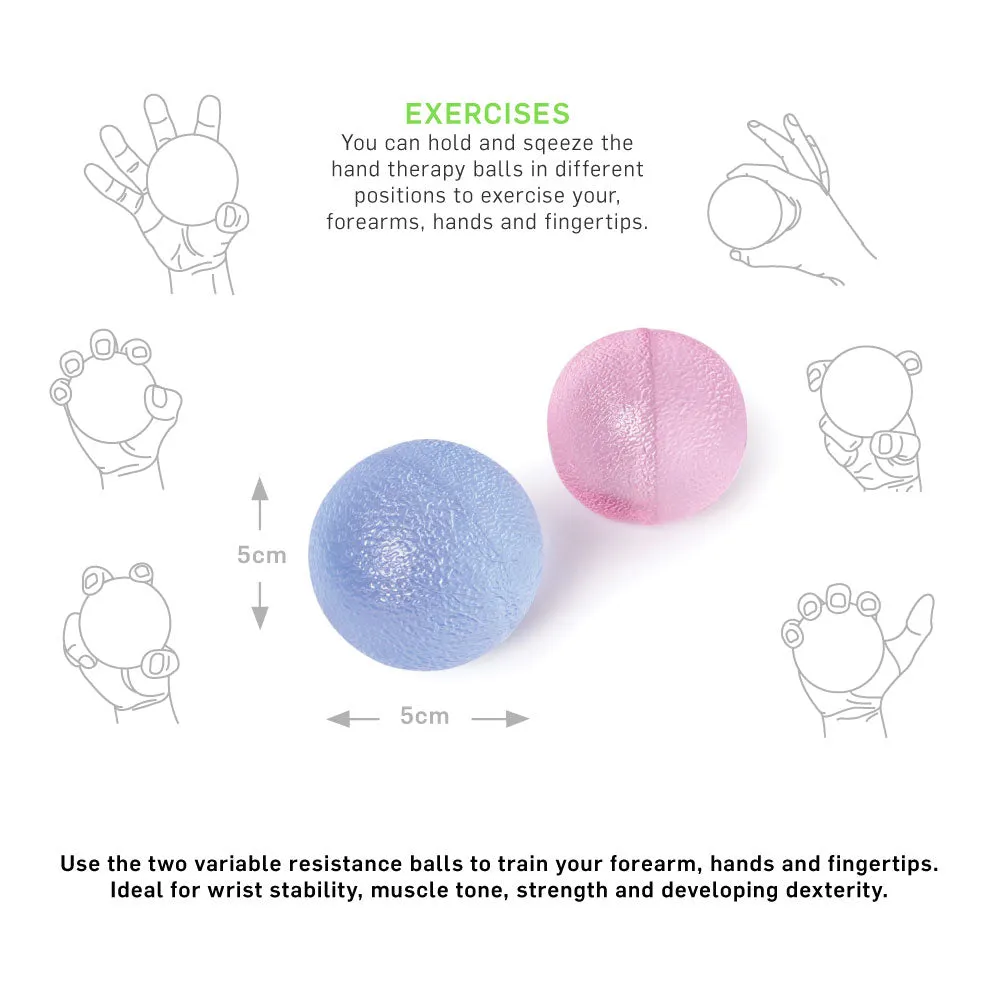 66fit Hand Massage Therapy Ball - Set of 2