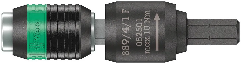 889/4/1 F Rapidaptor free-running bit holder for torque screwdrivers with pistol handle, 1/4" x 64 mm