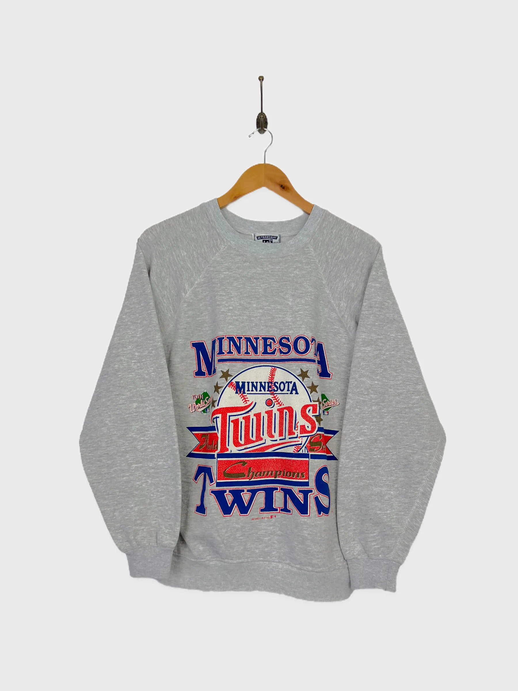 90's Minnesota Twins MLB USA Made Vintage Sweatshirt Size 12