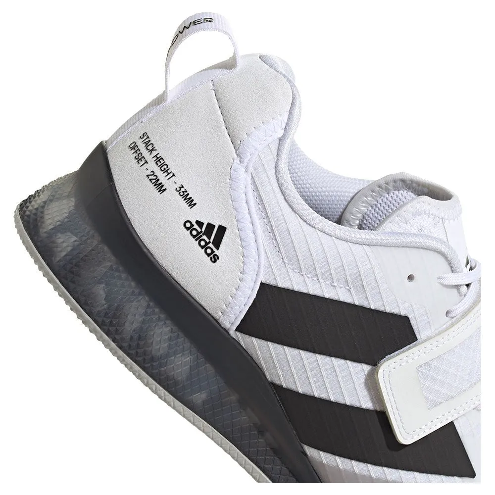 Adidas Adipower 3 Unisex Weightlifting Shoes - Chalk White/Core Black/Grey Two