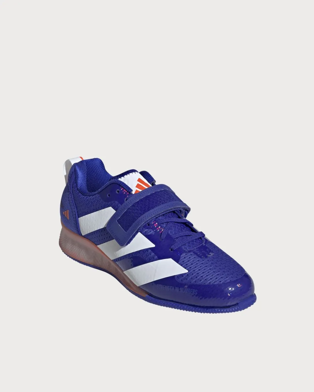 Adidas Adipower 3 Unisex Weightlifting Shoes - Lucid Blue/Cloud White/Impact Orange