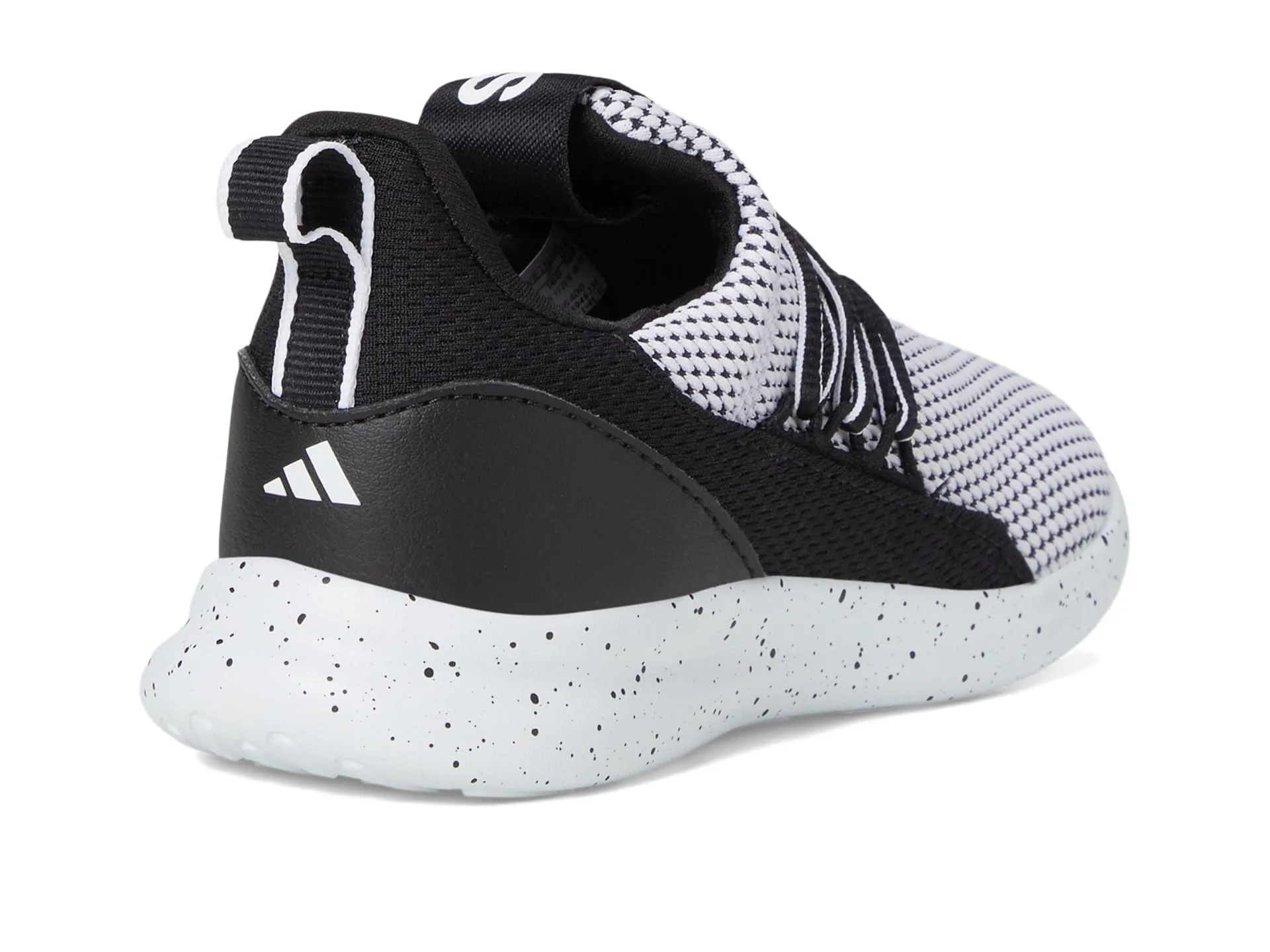 adidas Lite Racer Adapt 7.0 Sneaker, White/Black/Black, 13 US Unisex Little Kid