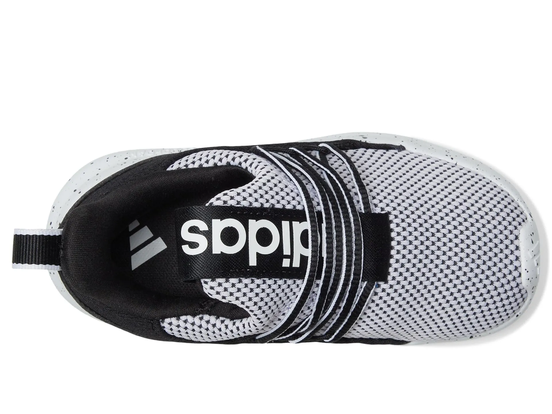 adidas Lite Racer Adapt 7.0 Sneaker, White/Black/Black, 13 US Unisex Little Kid