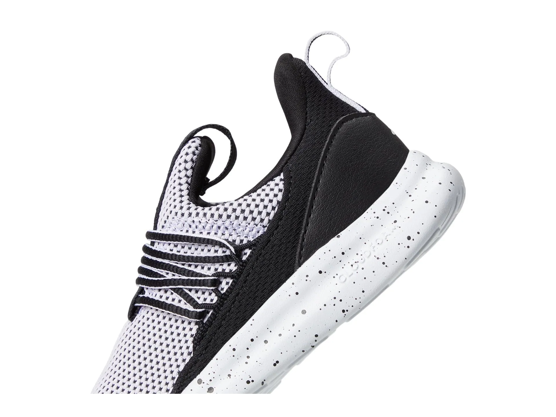 adidas Lite Racer Adapt 7.0 Sneaker, White/Black/Black, 13 US Unisex Little Kid