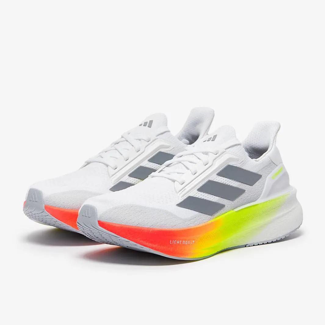 ADIDAS ULTRABOOST 5X (Mens) - White/Grey/Lucid Lemon