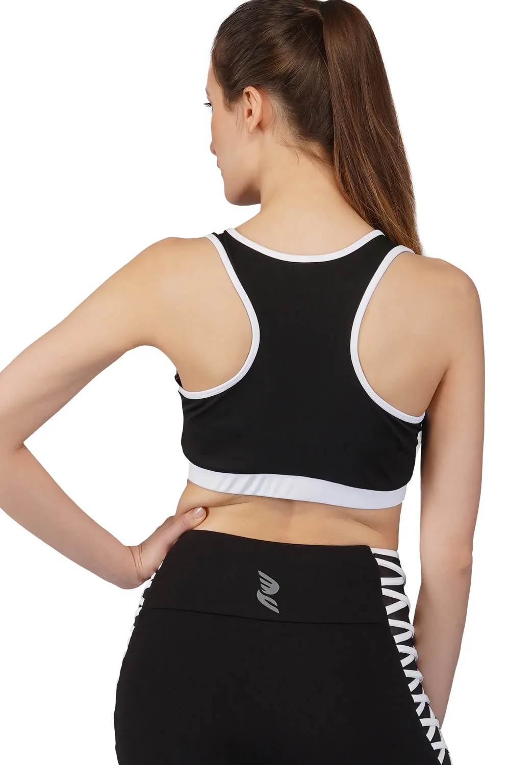 Aisthetikos signature Black Sports Bra