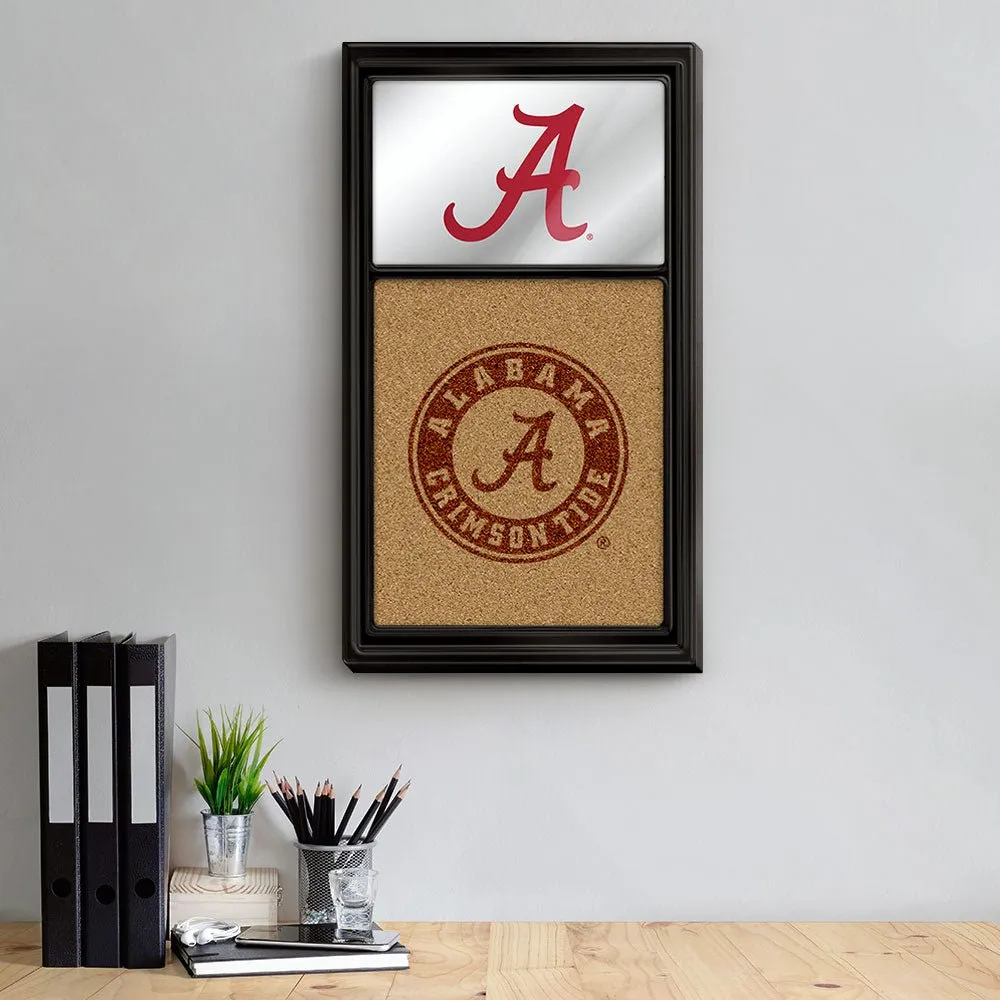 Alabama Crimson Tide: Dual Logo Mirrored Cork Note Board