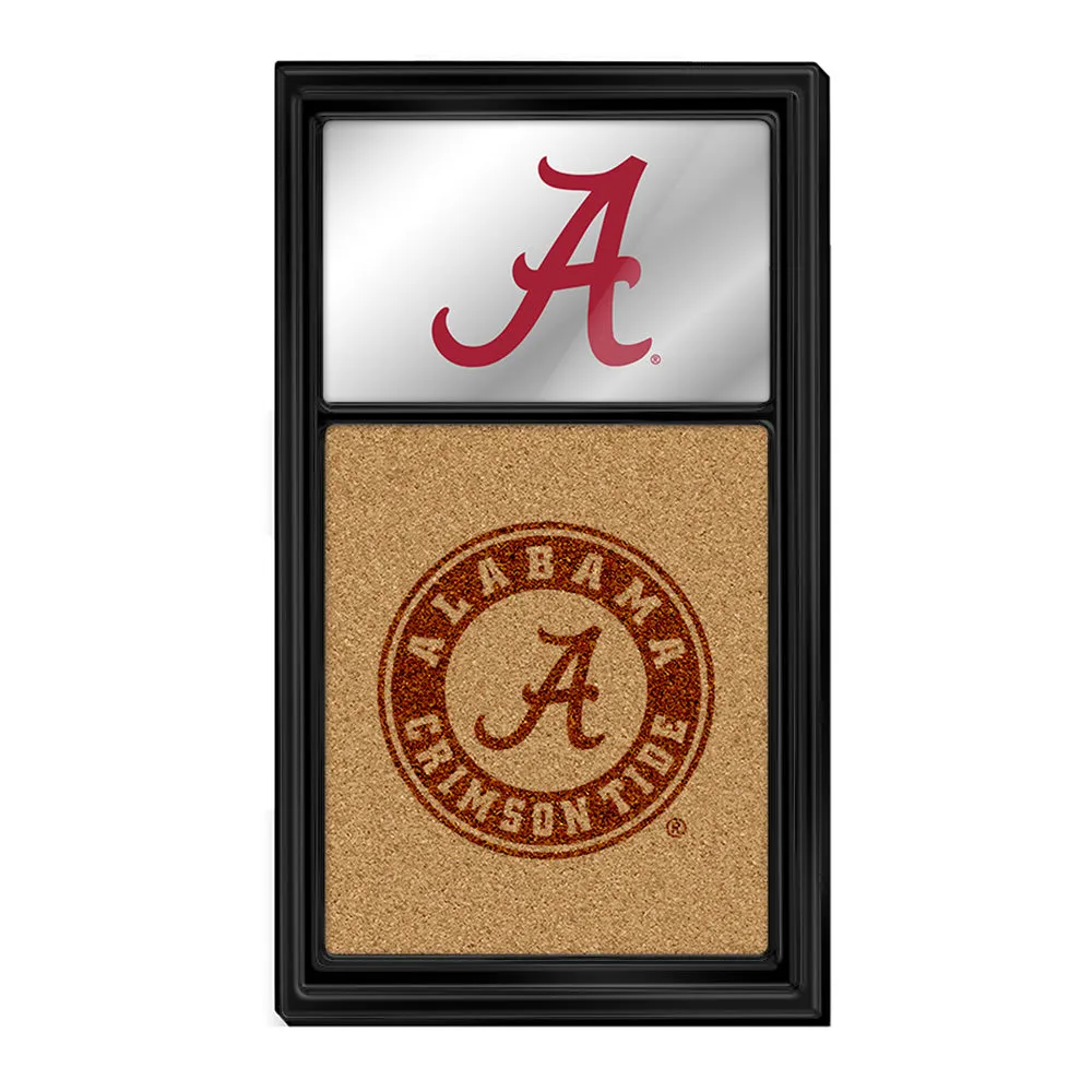 Alabama Crimson Tide: Dual Logo Mirrored Cork Note Board