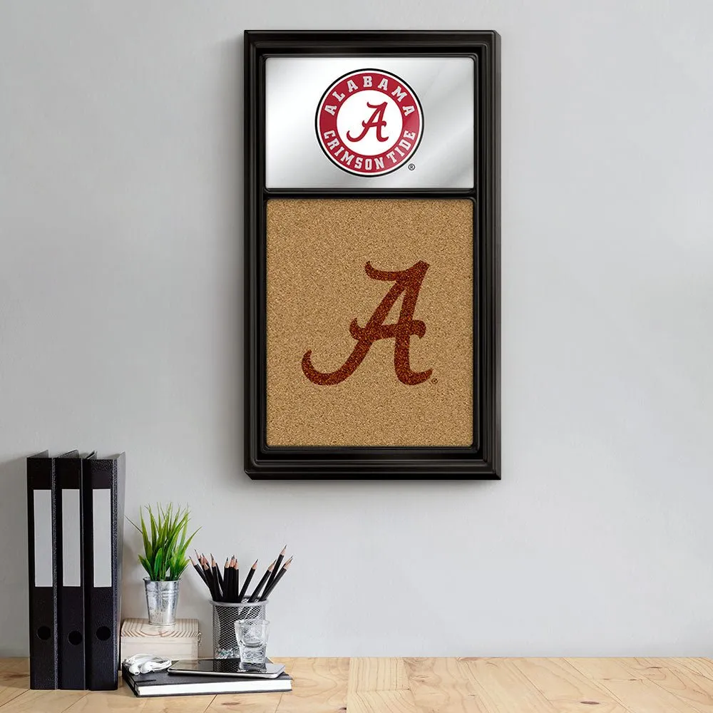 Alabama Crimson Tide: Dual Logo Mirrored Cork Note Board