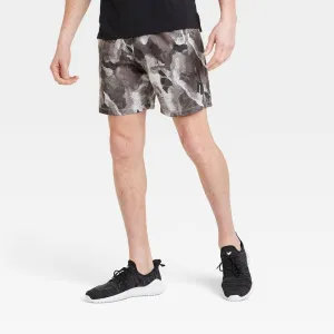 All In Motion Men's Unlined Run Shorts 7" 80915143 Gray Multi M
