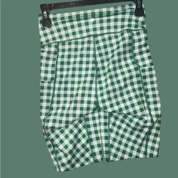 Antonio Melani Active Gingham Square Neck Coordinating Sports Bra with Shorts!