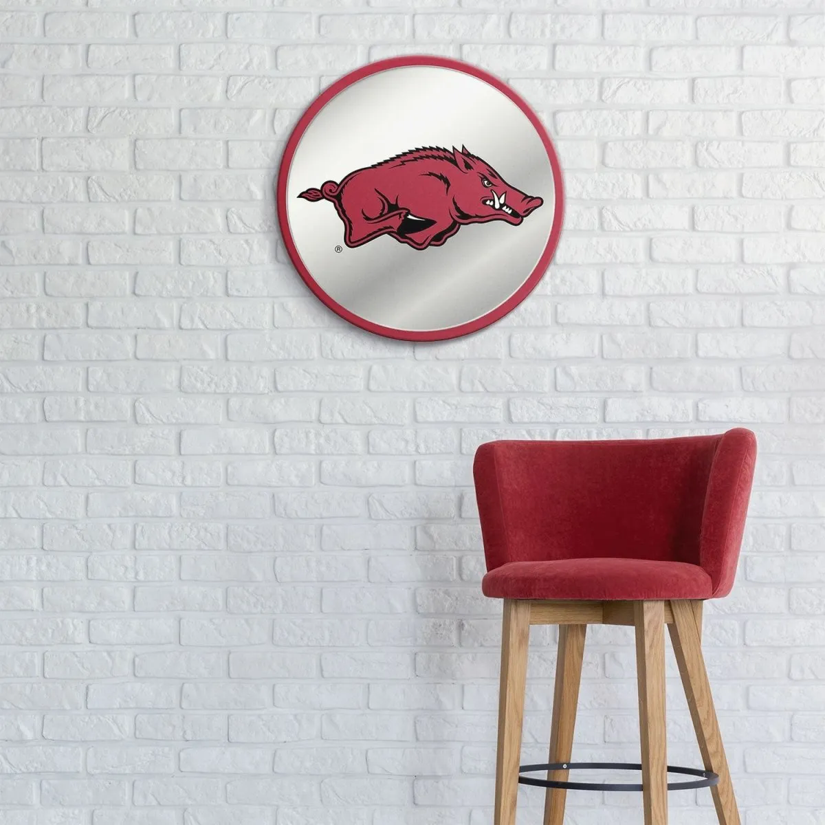 Arkansas Razorbacks: Mascot - Modern Disc Mirrored Wall Sign