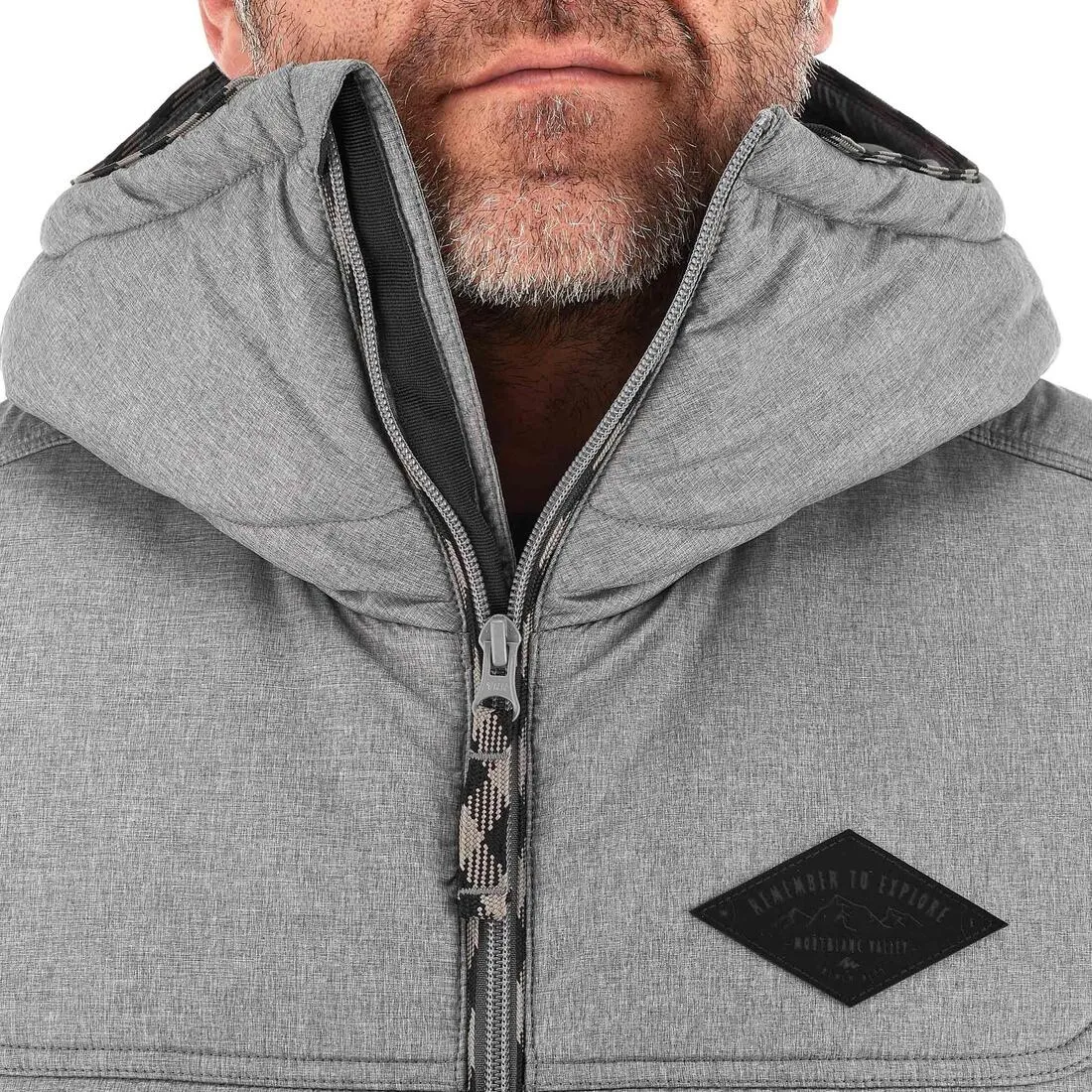 Arpenaz 600 mens brown trekking Gilet (sleeveless jacket)