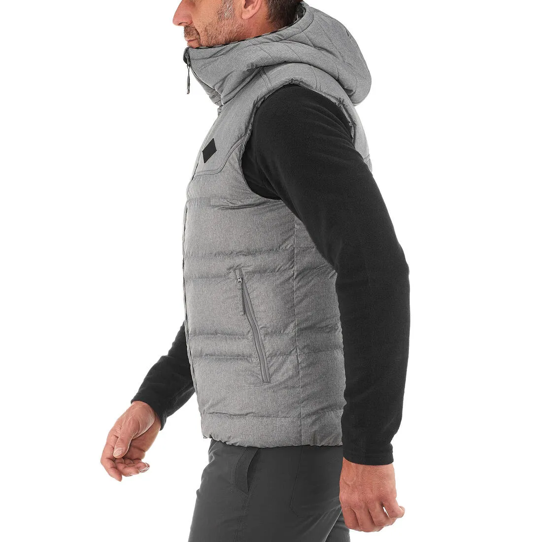 Arpenaz 600 mens brown trekking Gilet (sleeveless jacket)