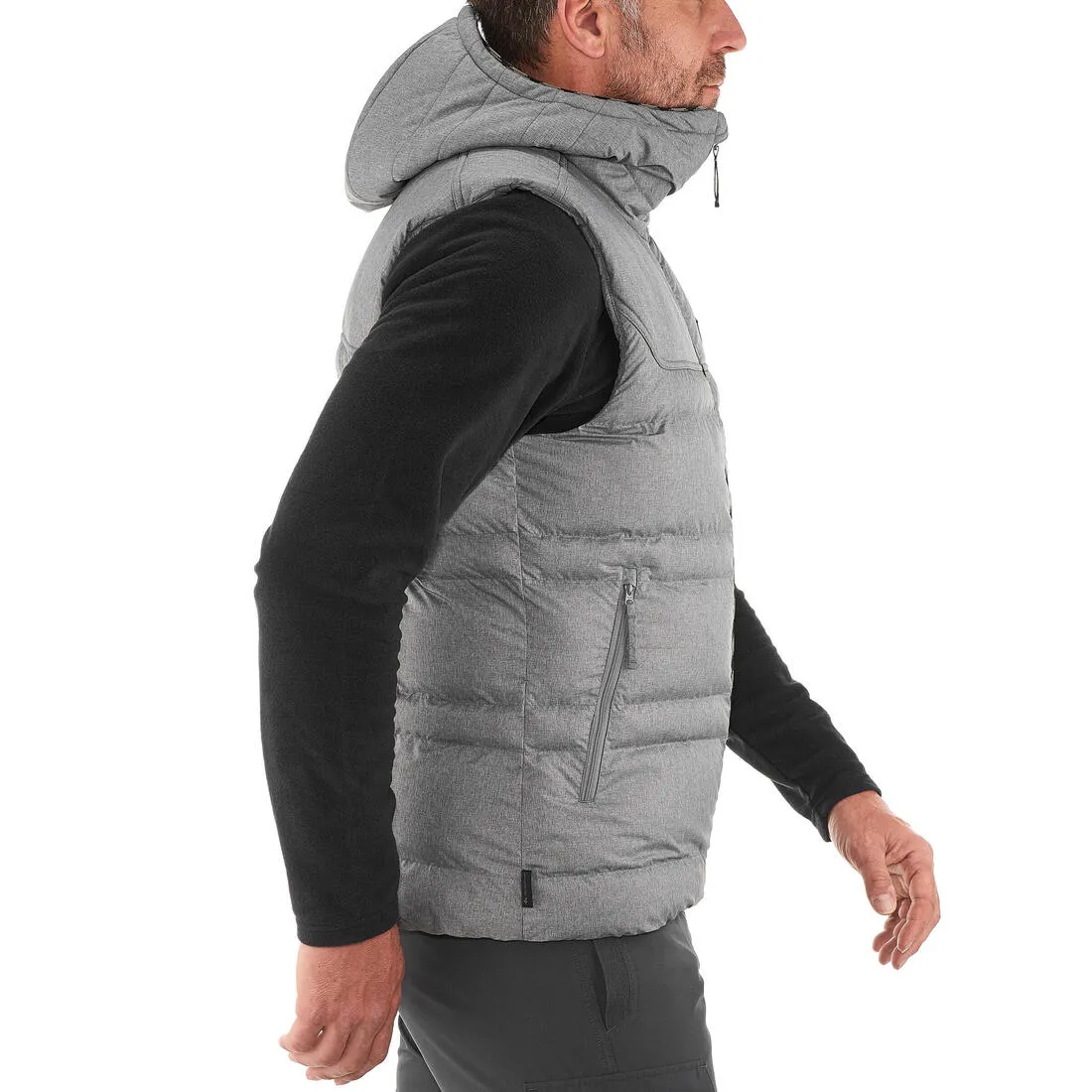 Arpenaz 600 mens brown trekking Gilet (sleeveless jacket)