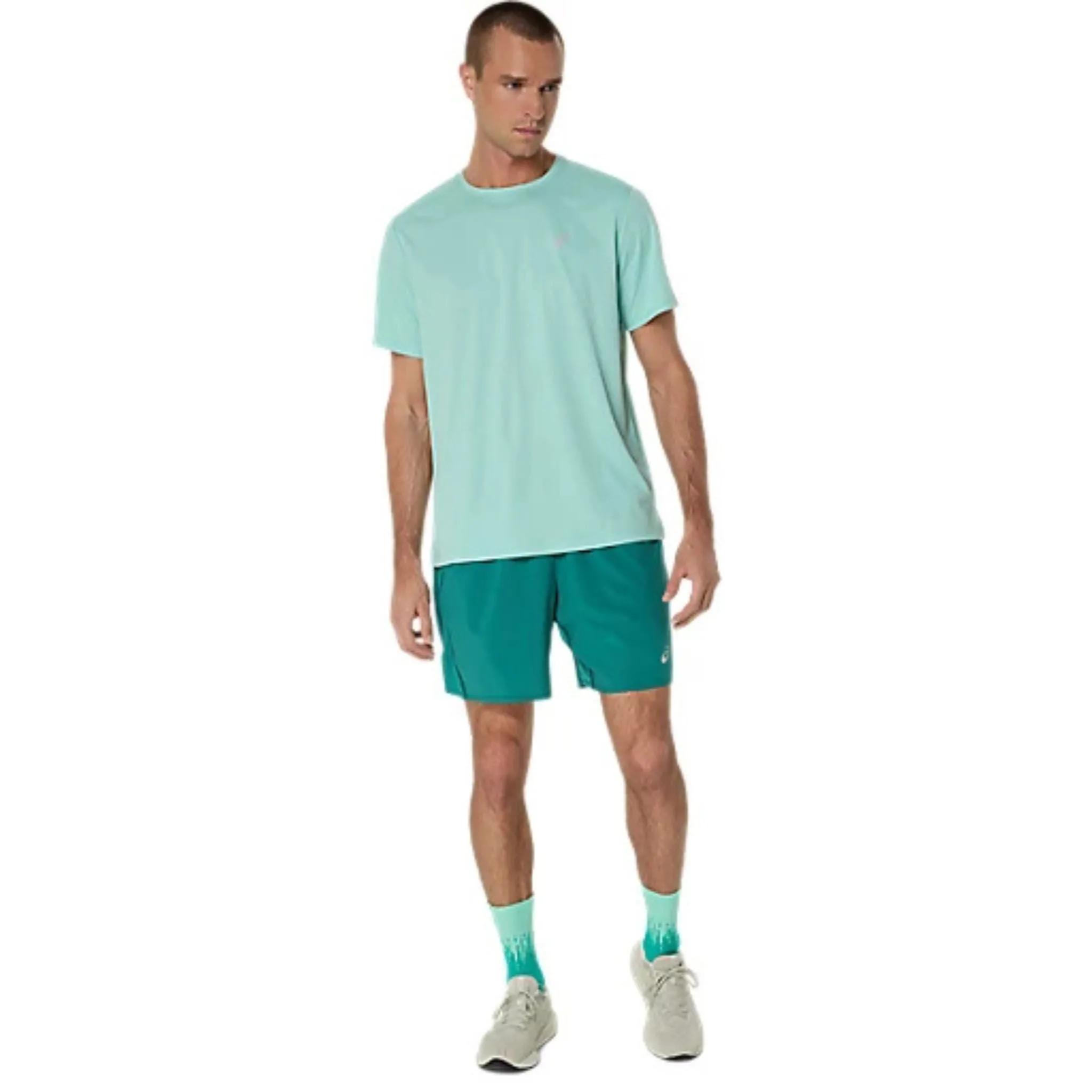 ASICS Silver Short Sleeved Mens Running Tee