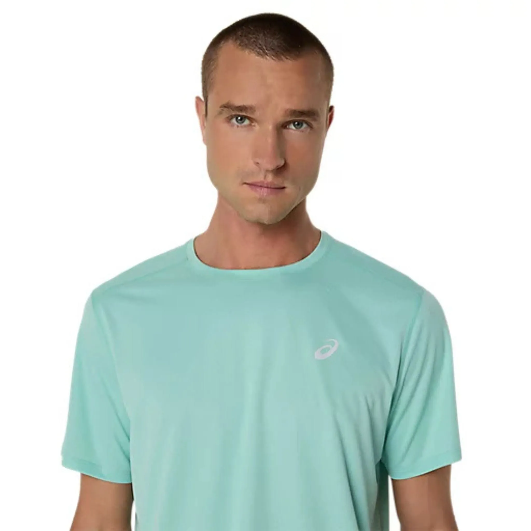 ASICS Silver Short Sleeved Mens Running Tee