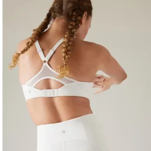 ATHLETA Advance Sports Bra B-G Wireless White Sz 42DD