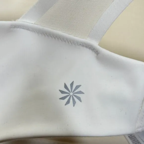 ATHLETA Advance Sports Bra B-G Wireless White Sz 42DD