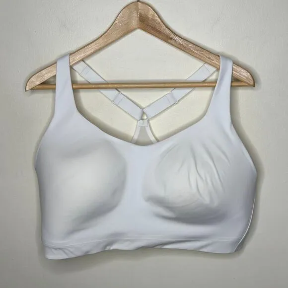 ATHLETA Advance Sports Bra B-G Wireless White Sz 42DD