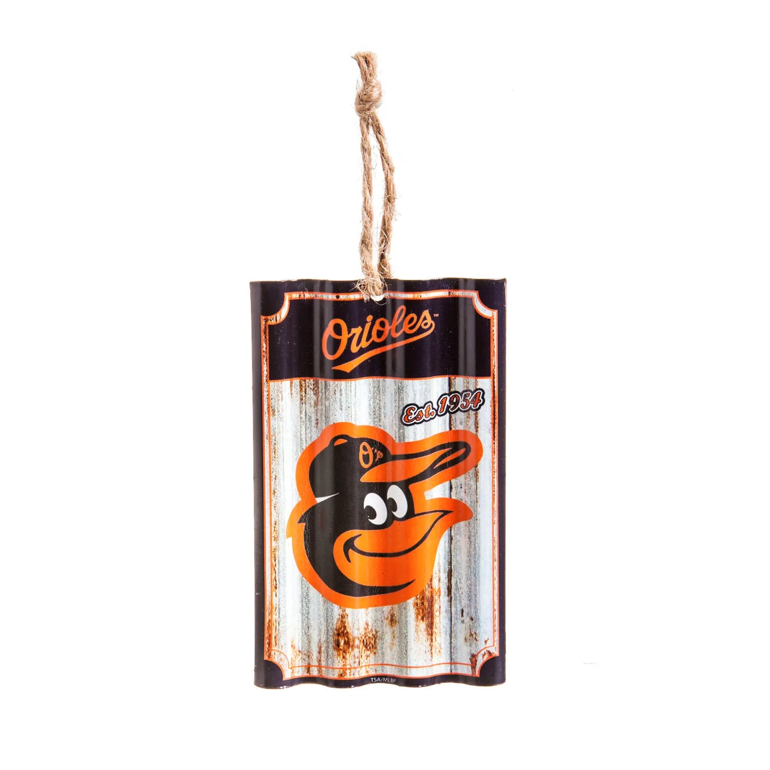 Baltimore Orioles, Metal Corrugate Ornament,3ot4202mc