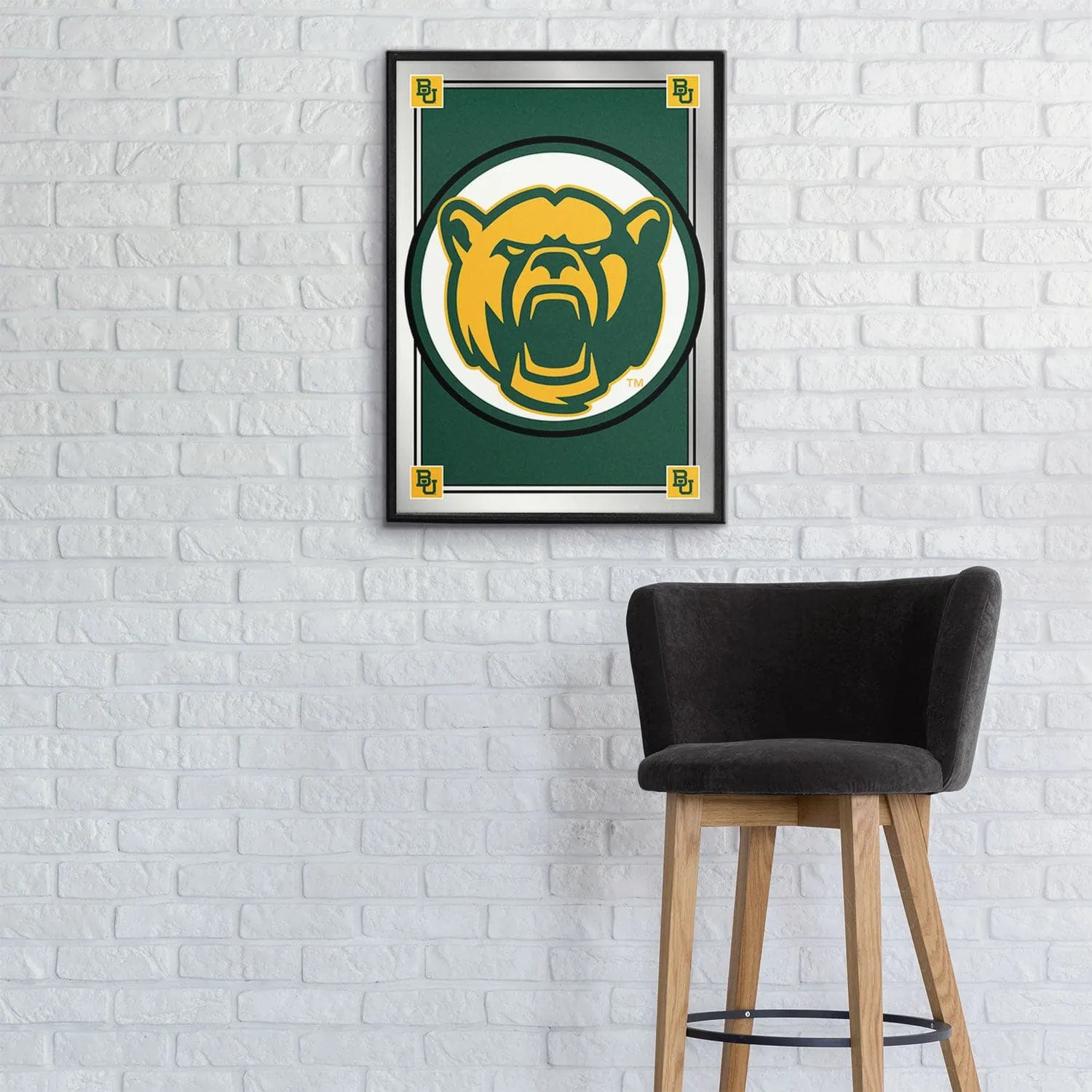 Baylor Bears: Team Spirit, Bear - Framed Mirrored Wall Sign