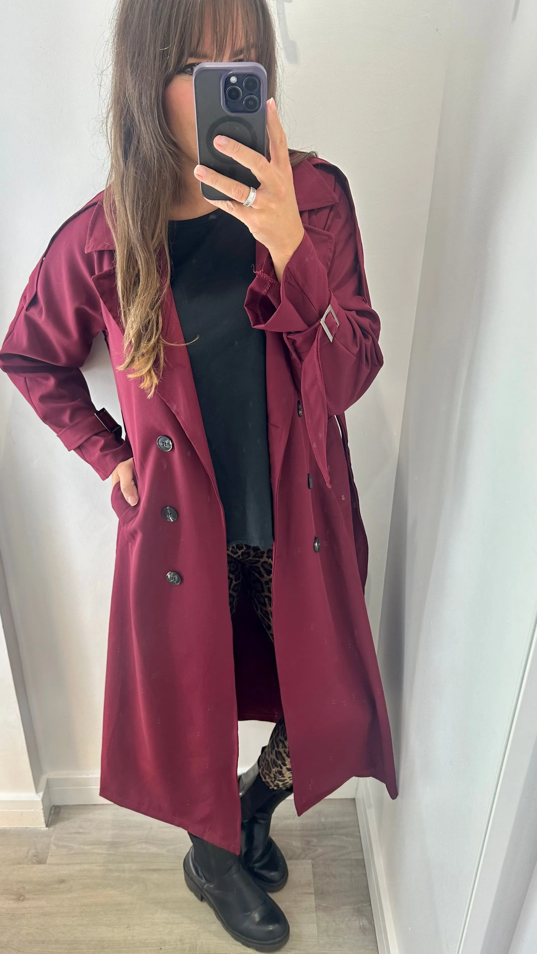 BERRY LIGHTWEIGHT TRENCH COAT