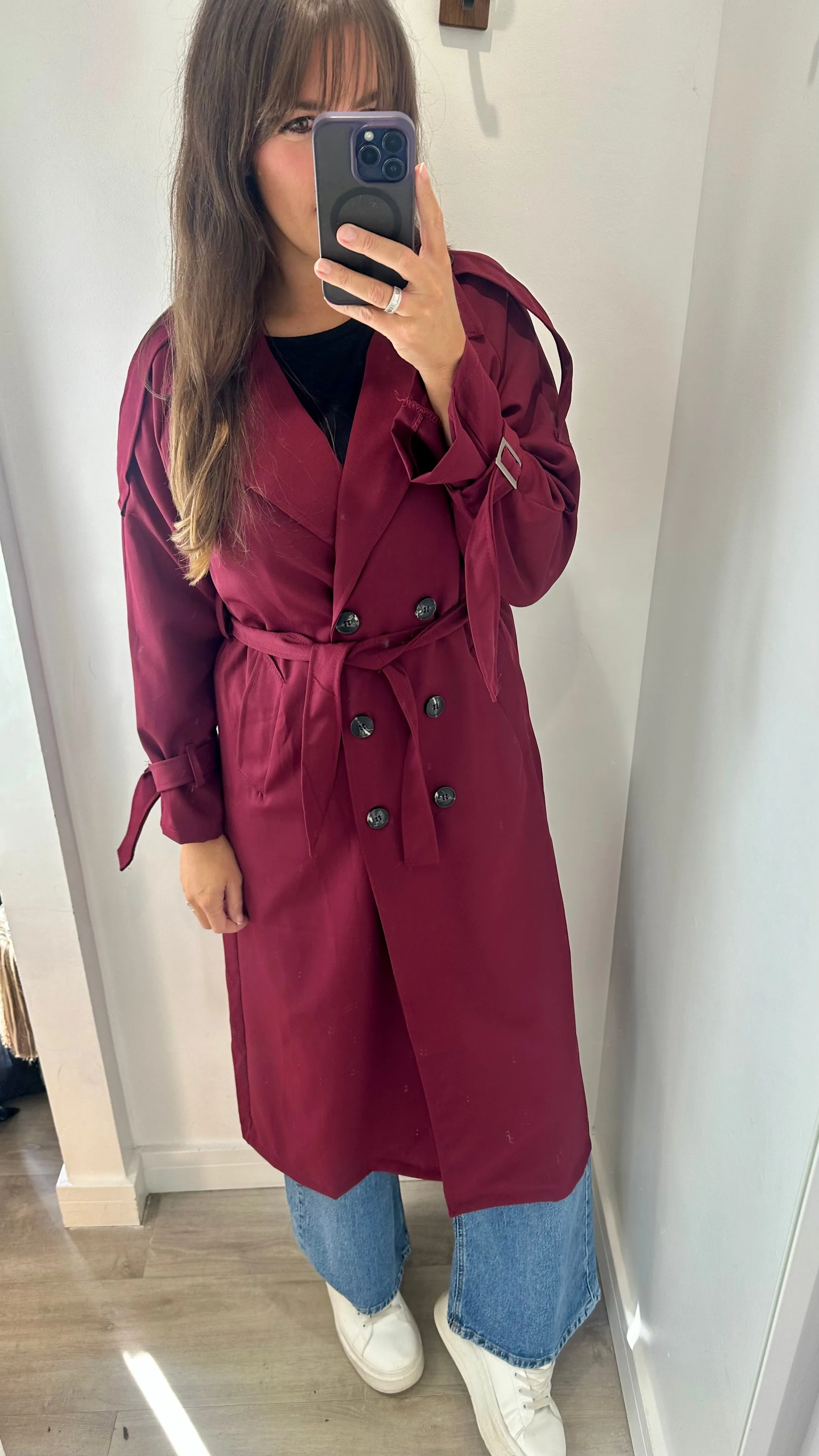 BERRY LIGHTWEIGHT TRENCH COAT