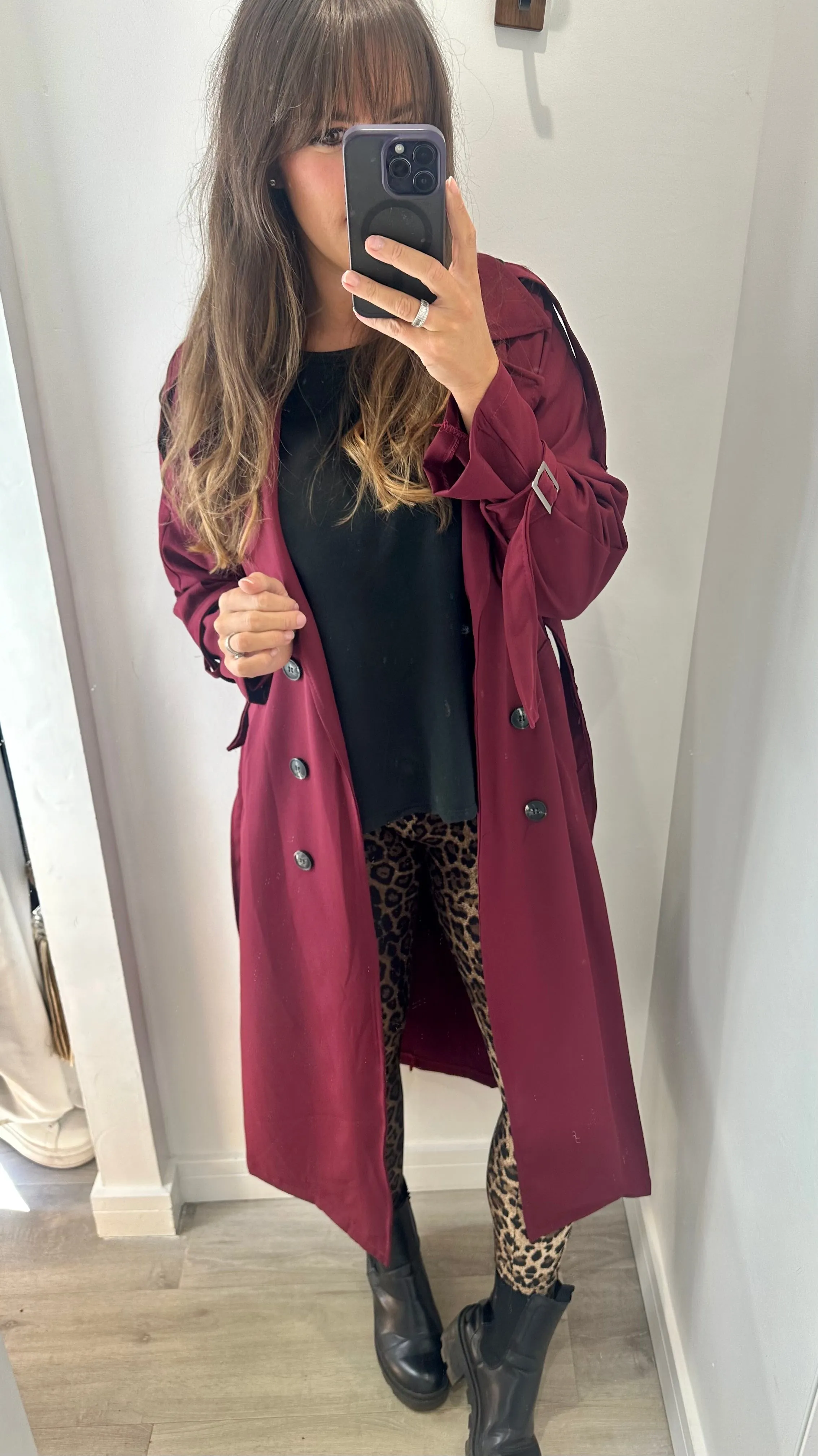 BERRY LIGHTWEIGHT TRENCH COAT