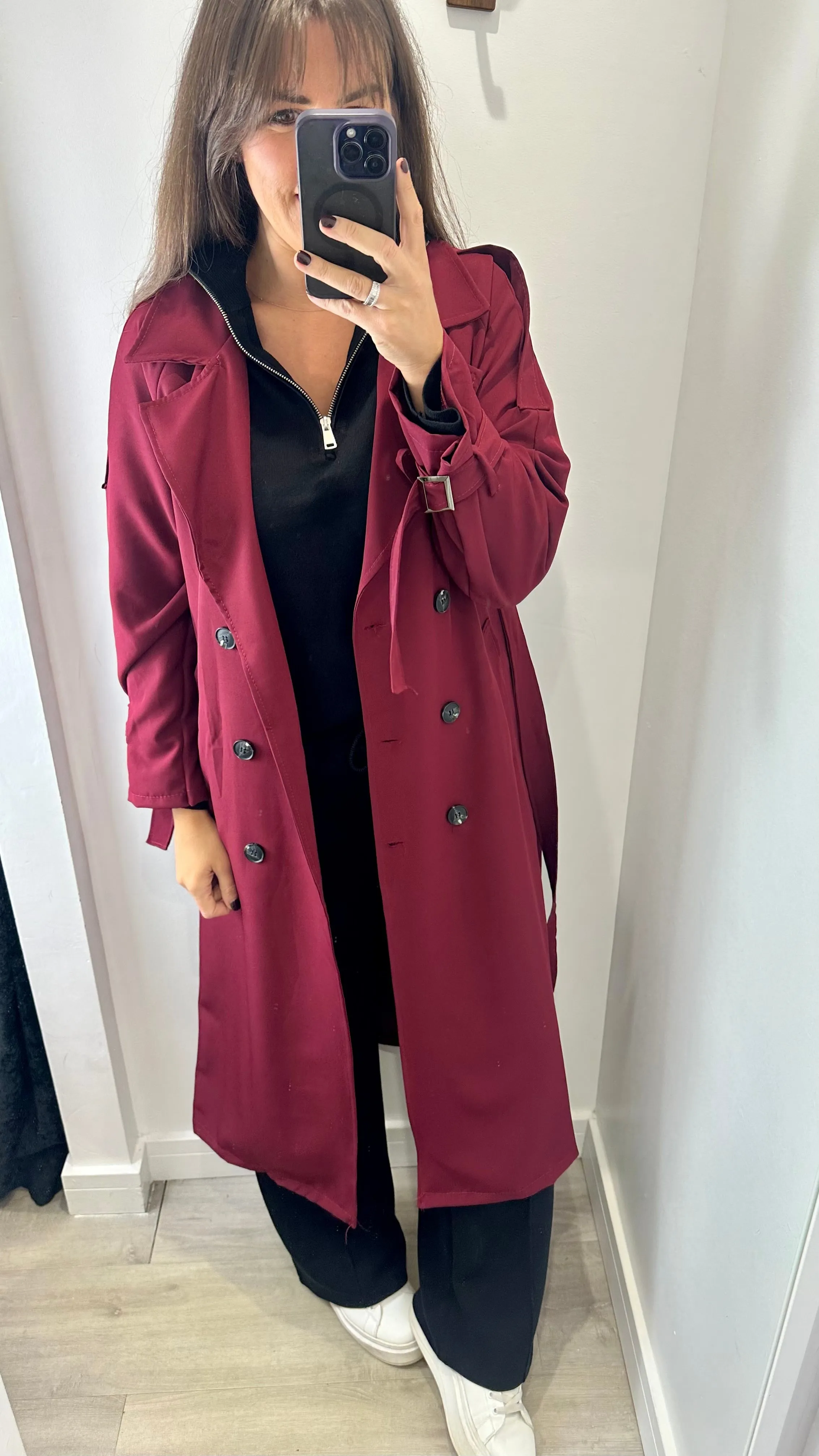 BERRY LIGHTWEIGHT TRENCH COAT