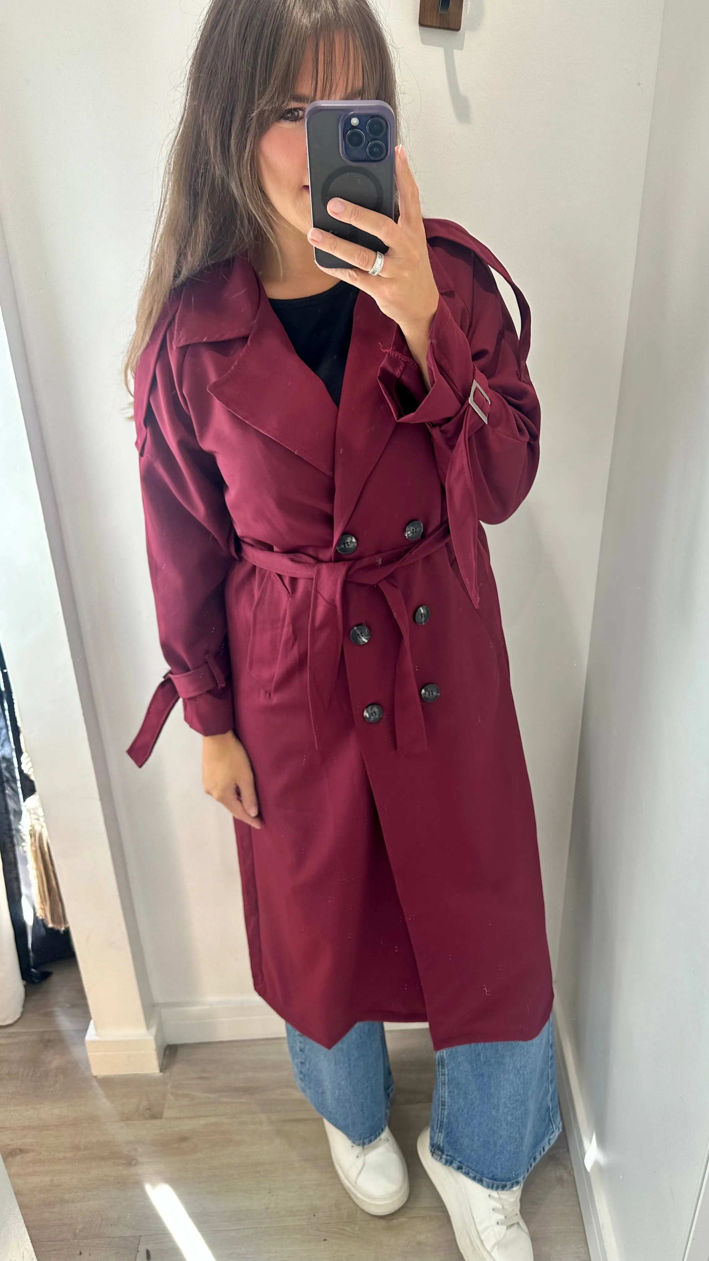 BERRY LIGHTWEIGHT TRENCH COAT