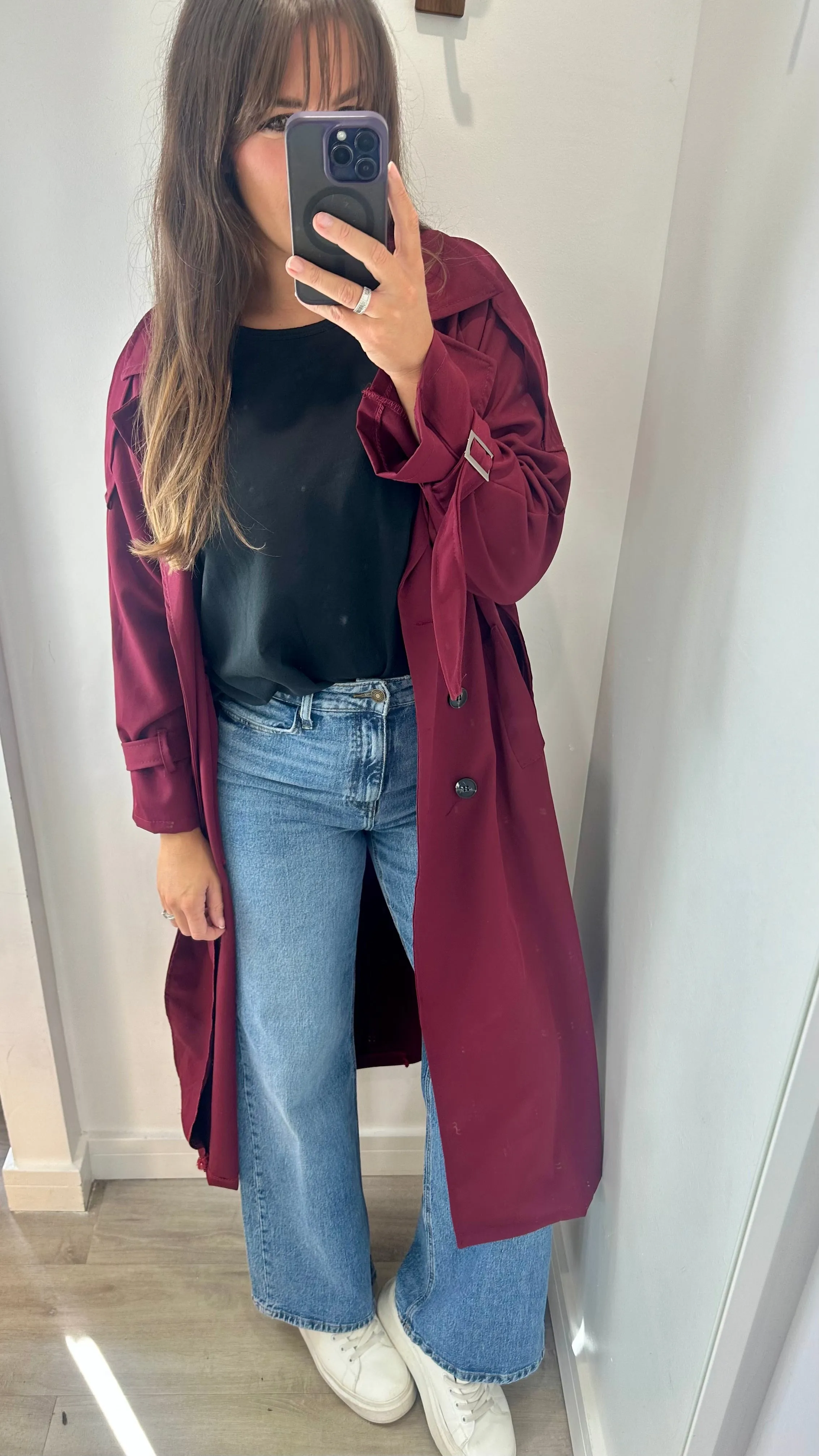 BERRY LIGHTWEIGHT TRENCH COAT