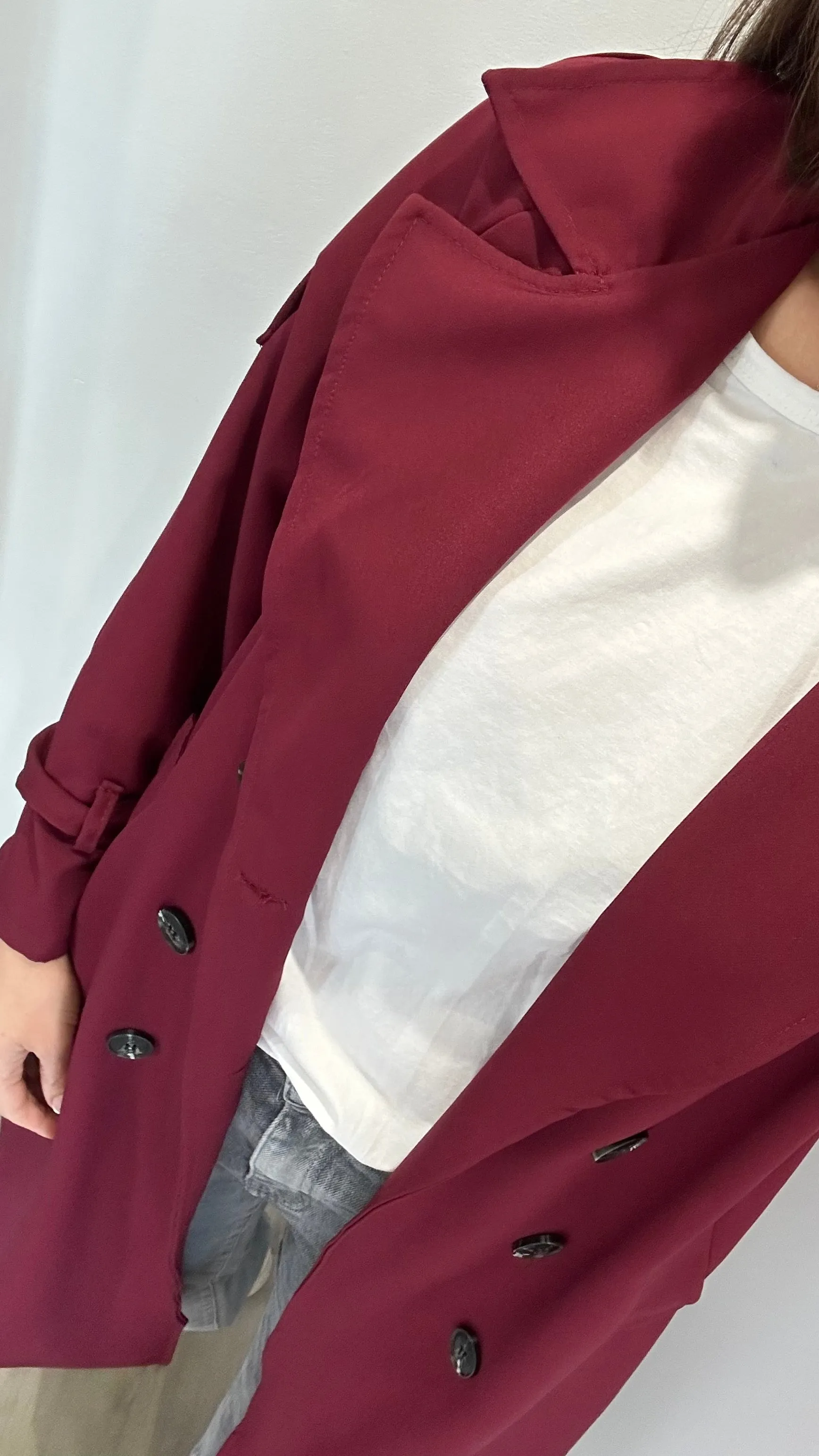 BERRY LIGHTWEIGHT TRENCH COAT