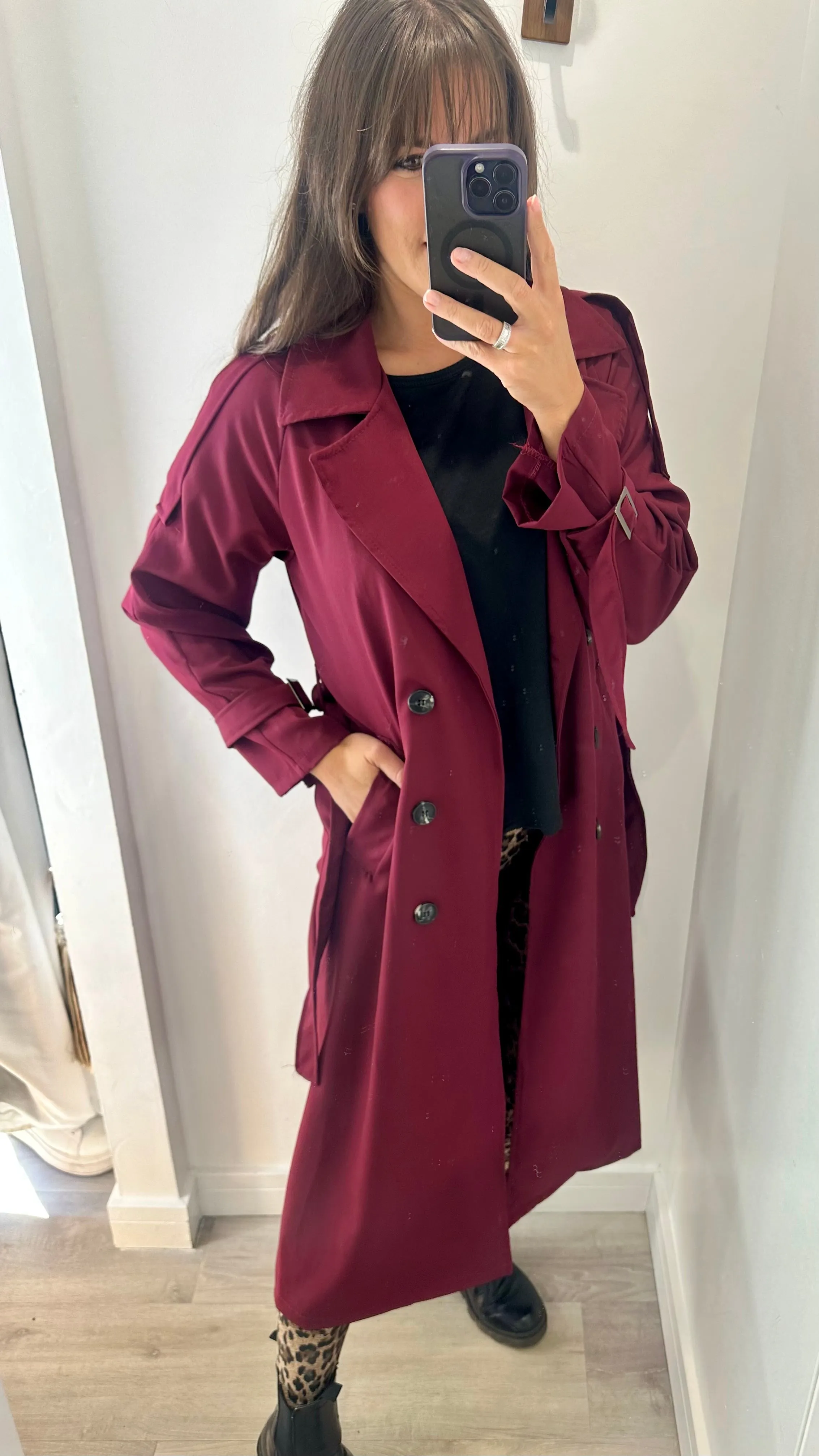 BERRY LIGHTWEIGHT TRENCH COAT