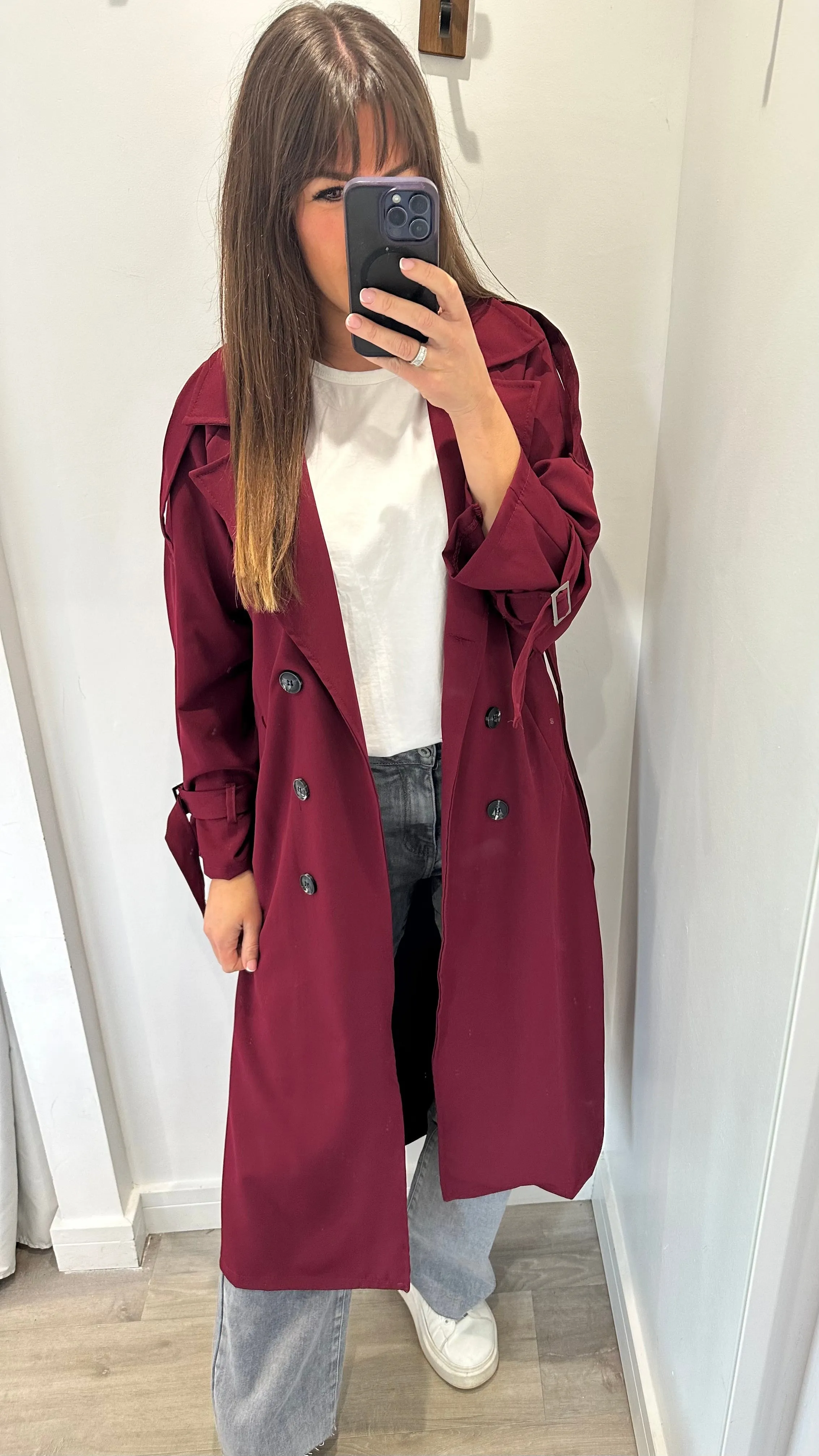 BERRY LIGHTWEIGHT TRENCH COAT