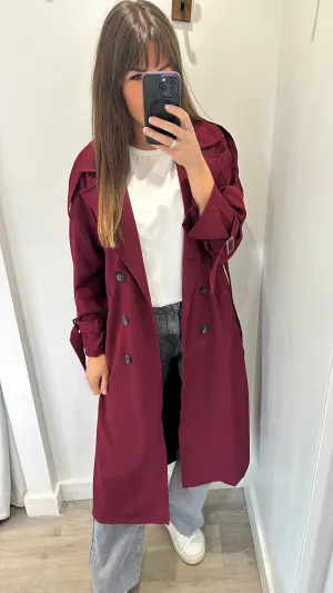 BERRY LIGHTWEIGHT TRENCH COAT