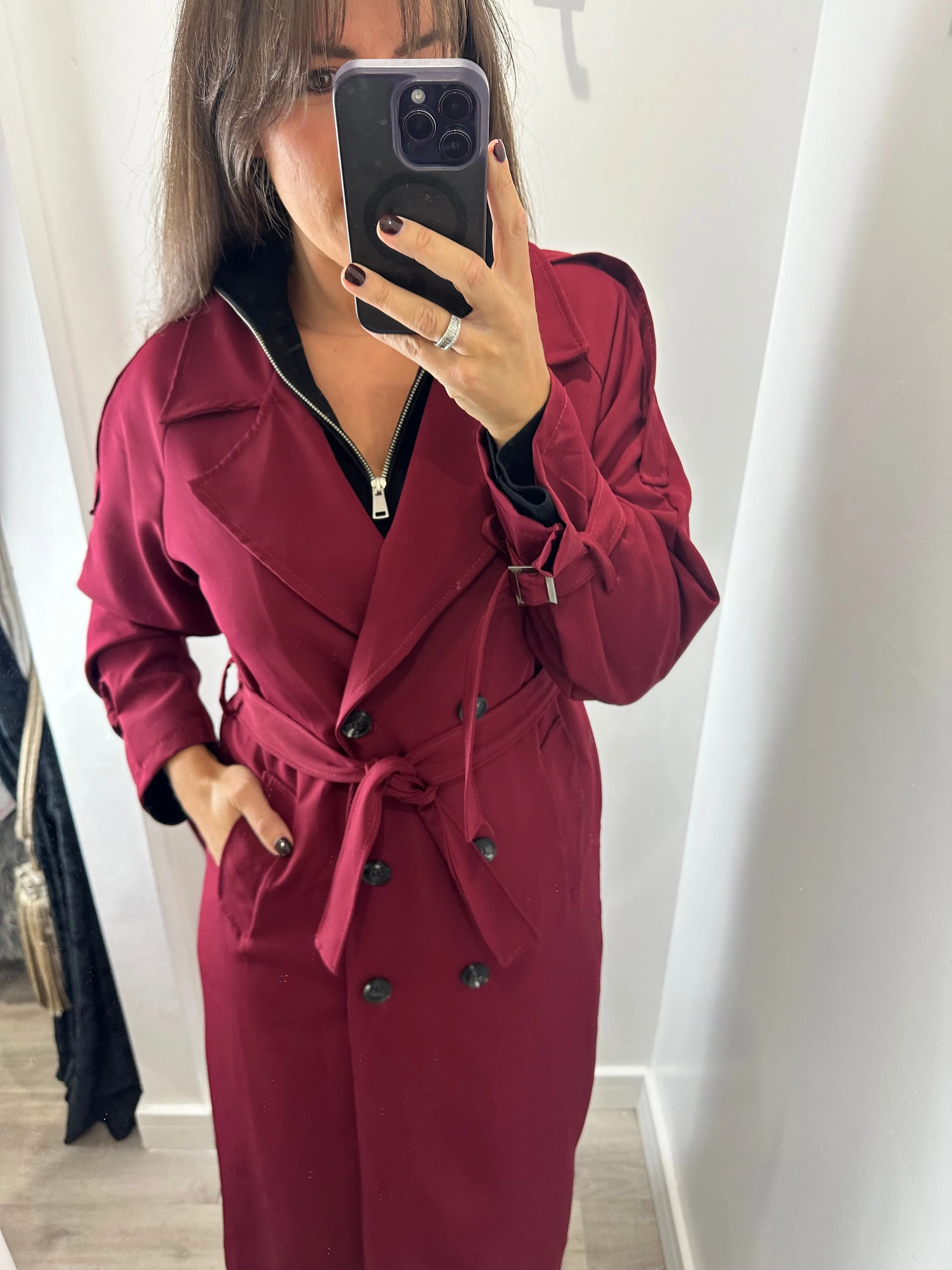 BERRY LIGHTWEIGHT TRENCH COAT
