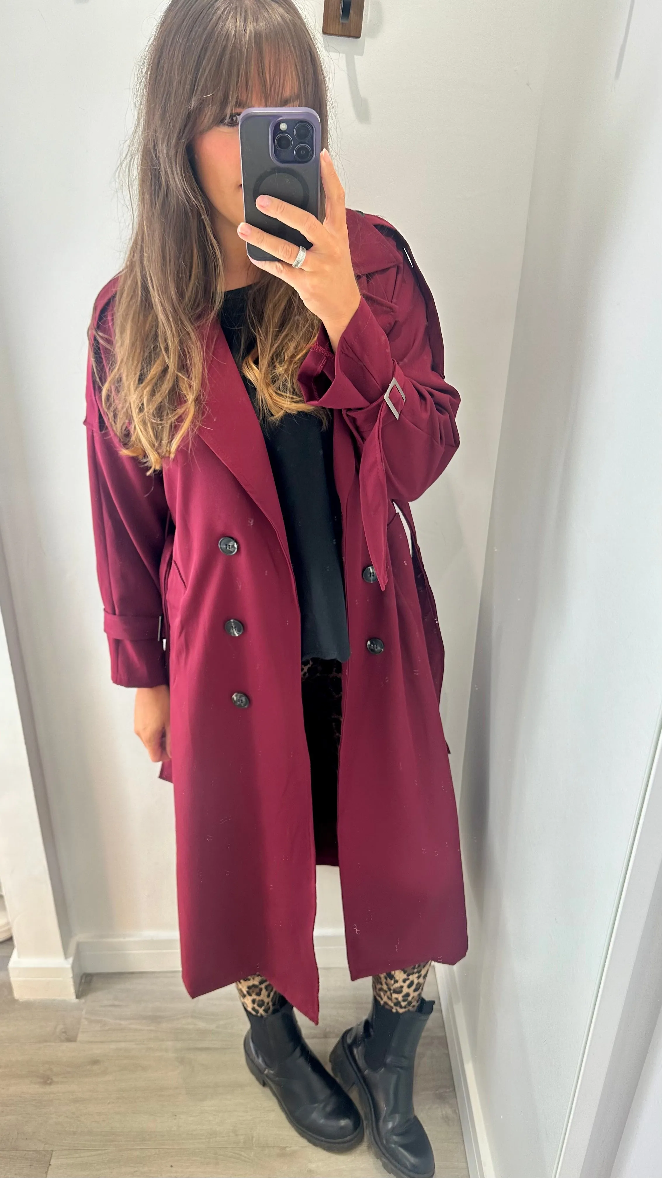 BERRY LIGHTWEIGHT TRENCH COAT