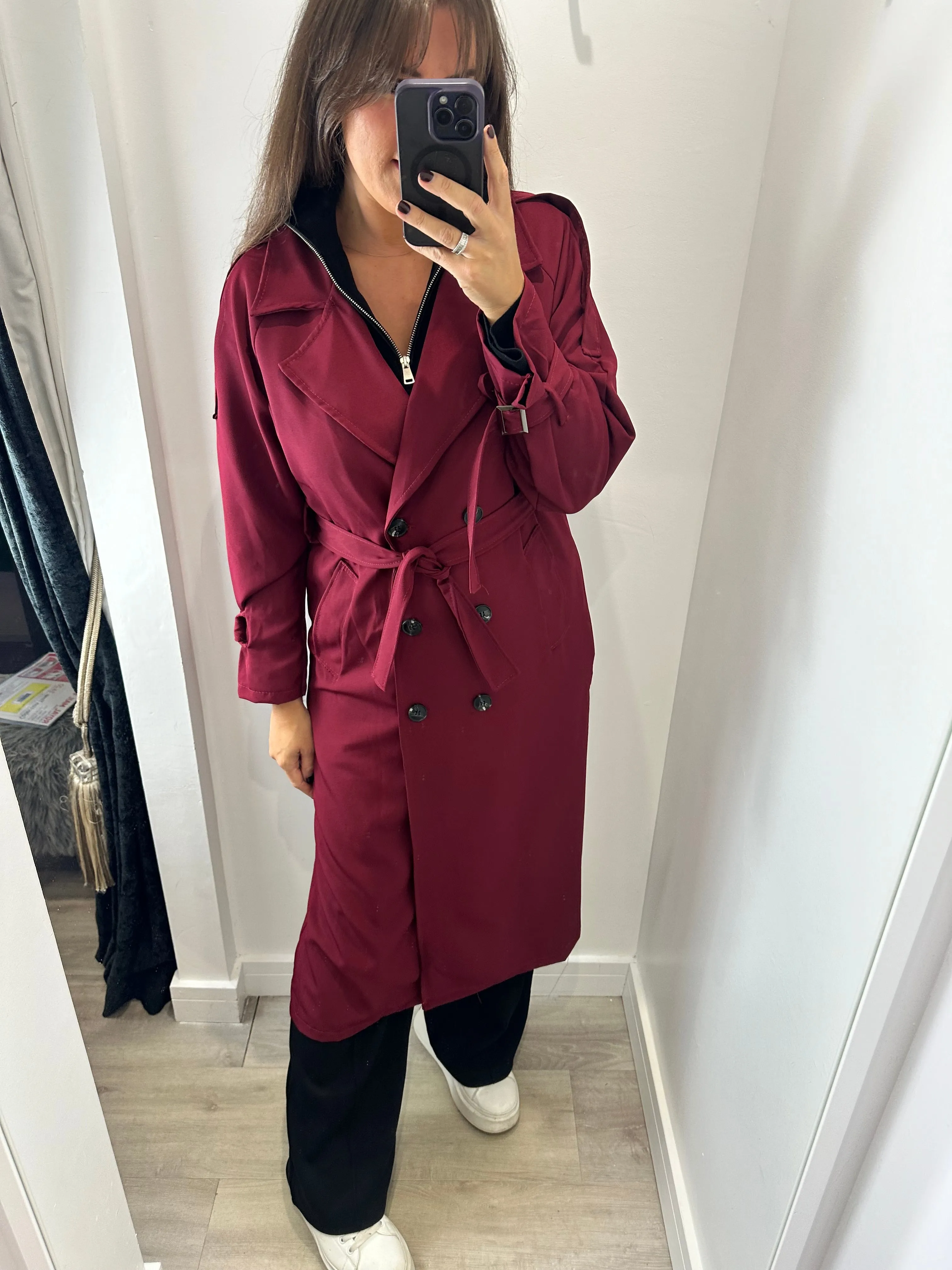 BERRY LIGHTWEIGHT TRENCH COAT