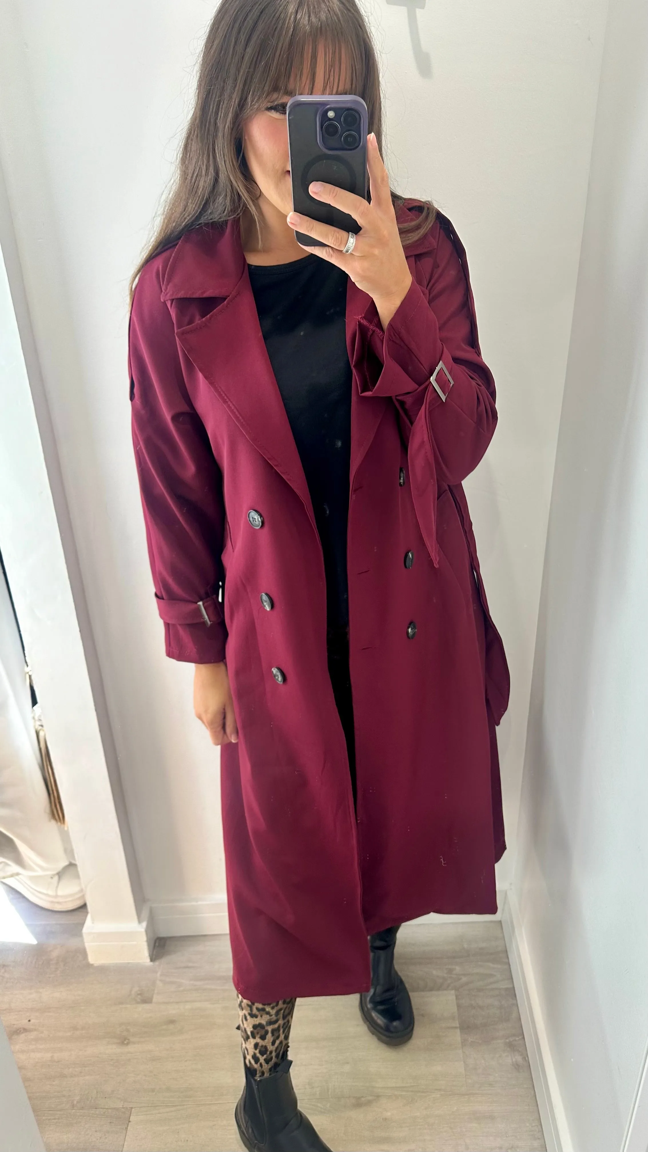 BERRY LIGHTWEIGHT TRENCH COAT