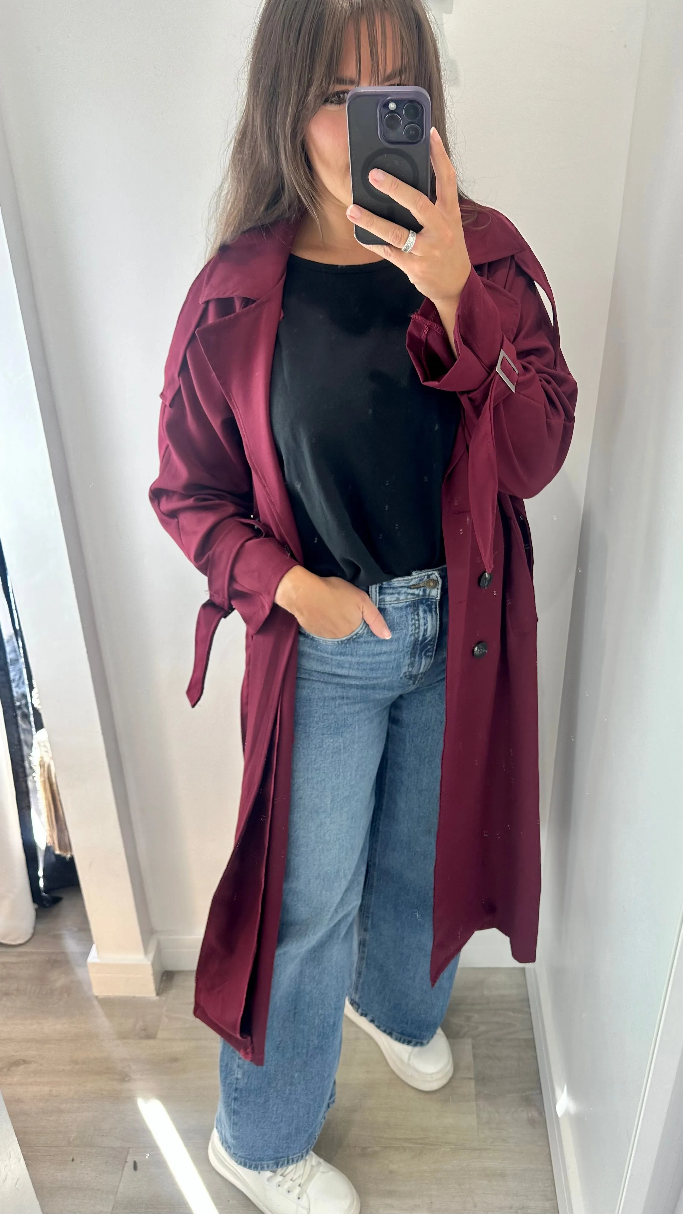 BERRY LIGHTWEIGHT TRENCH COAT