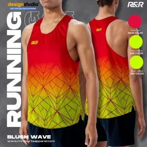 Blushwave Neon Running Singlet