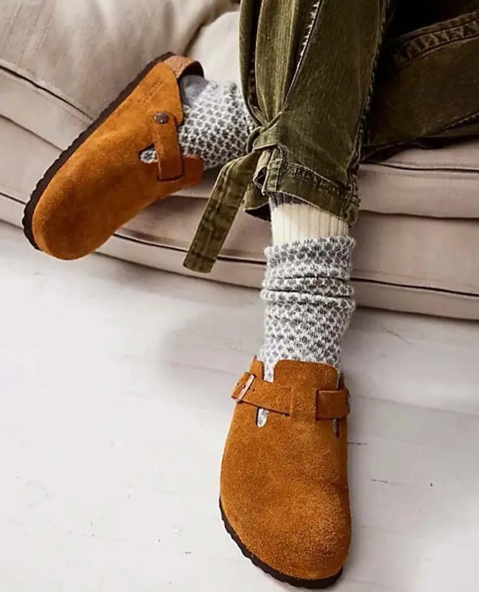 Boston Soft Footbed Mink Suede