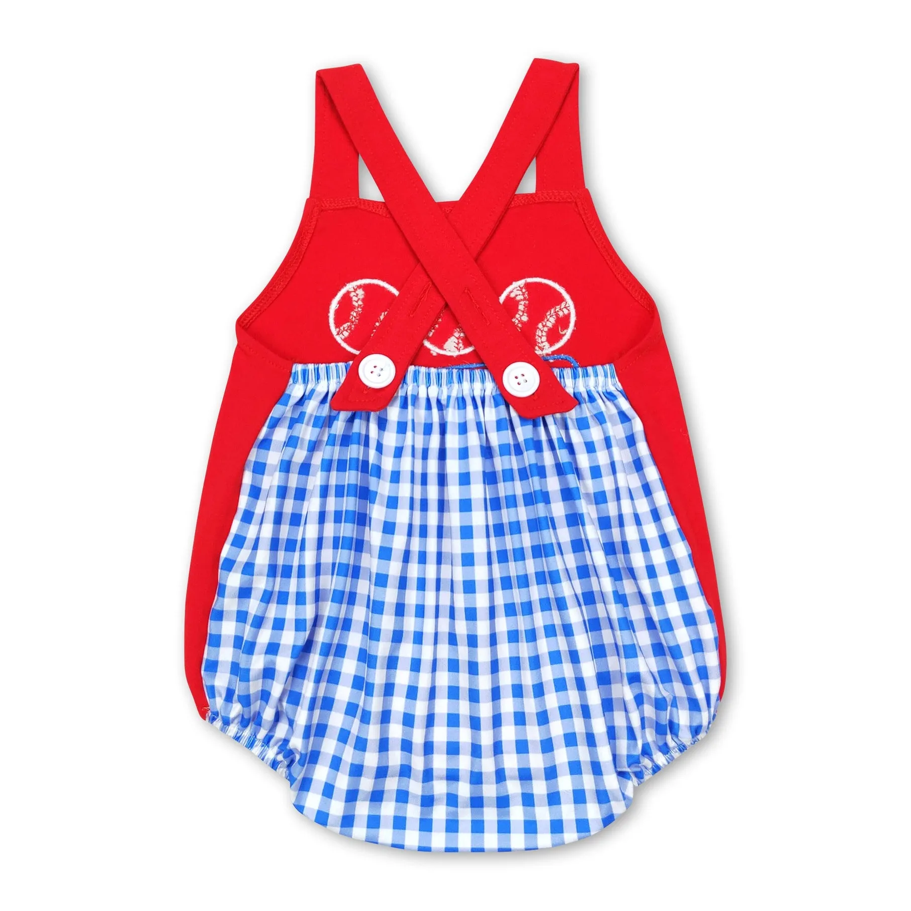 Boys Plaid Baseball Bubble