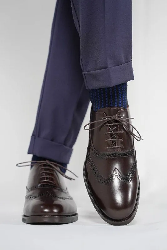Brown Wingtip Laces Shoes