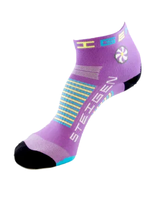 Bubblegum Purple Running Socks ¼ Length
